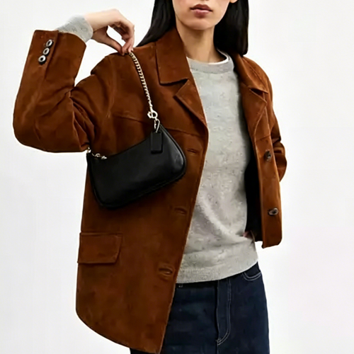 Diagonal Stitch Gold Chain Convertible Mini Hobo Shoulder Crossbody Bag