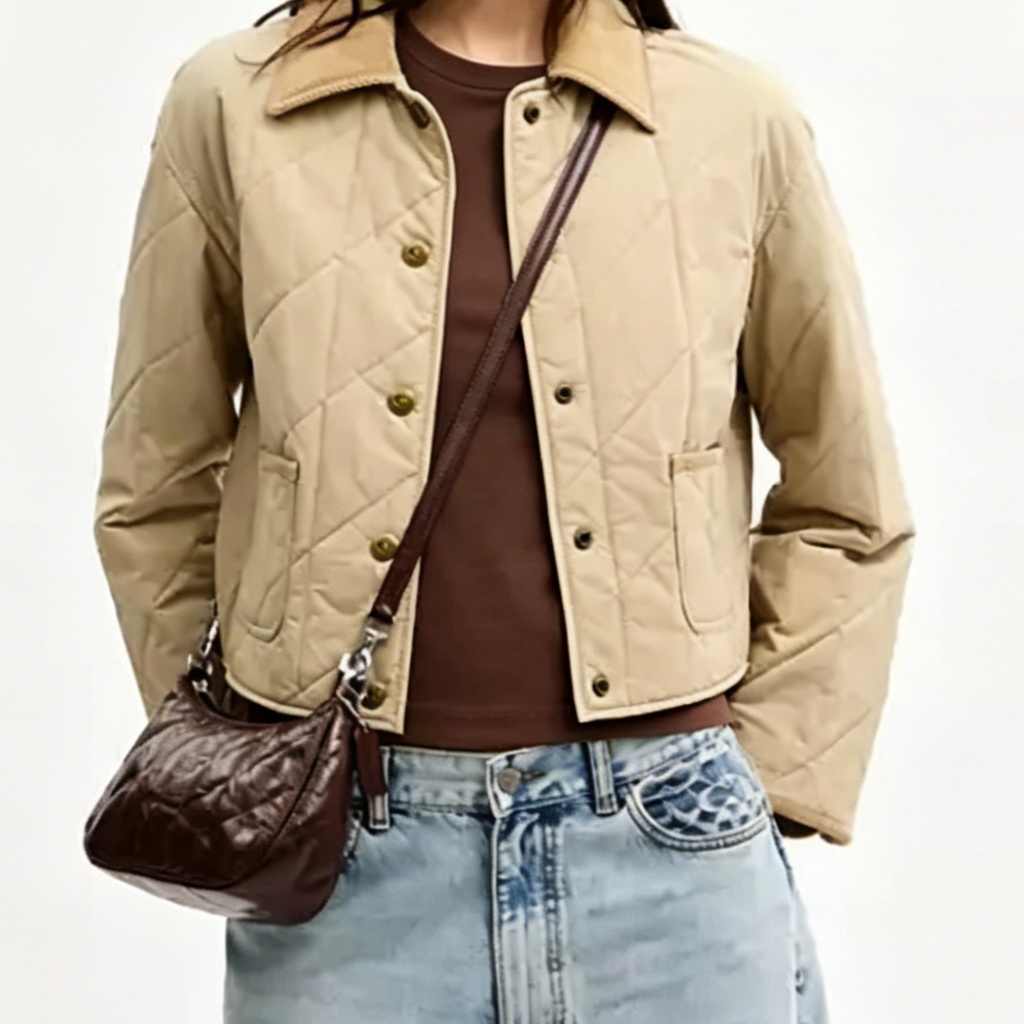 Quilted Glazed Leather Convertible Hobo Shoulder Crossbody Bag
